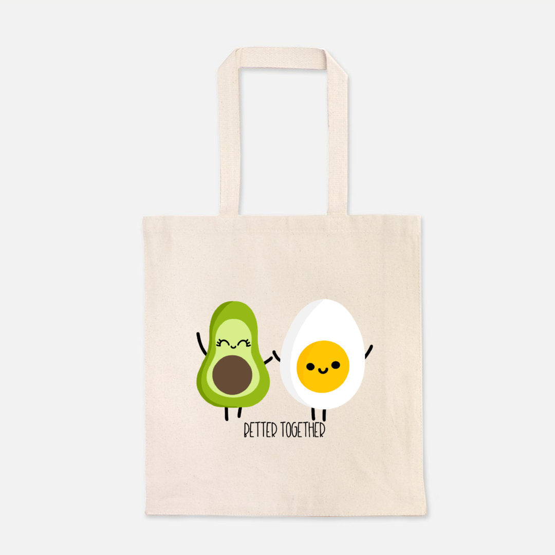 Avocado and Eggs Tote Bag Book Bag Tote Bag Kindergarten Bag Book