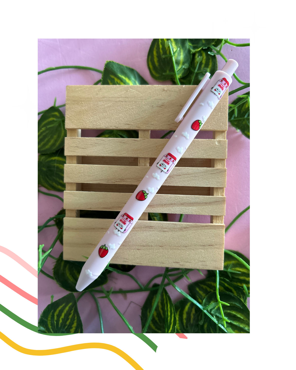 Strawberry Milk Print Pen