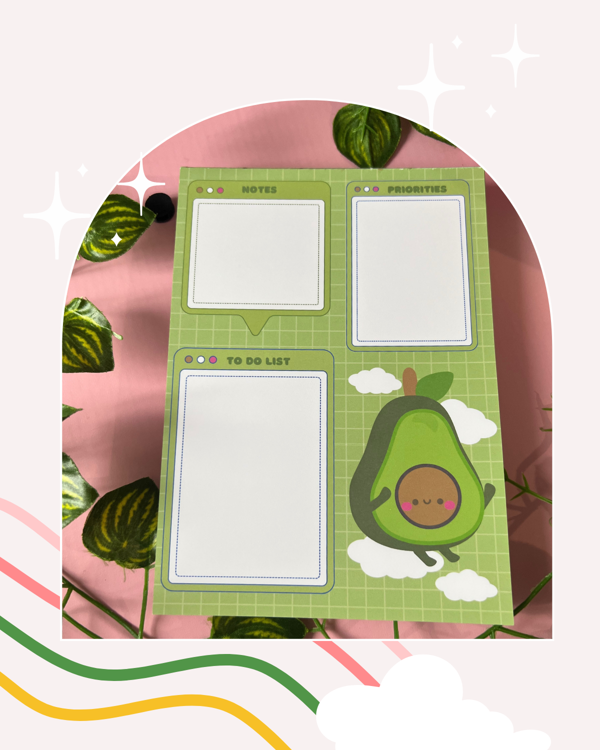 Avocado Notepad, 5x7 Notepad