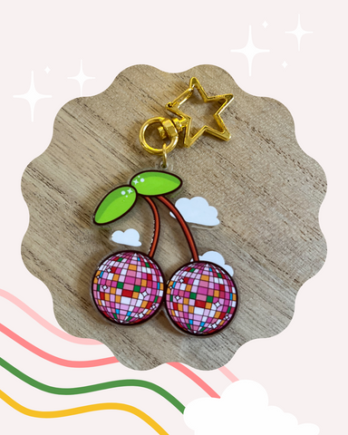 Disco Cherry Keychain