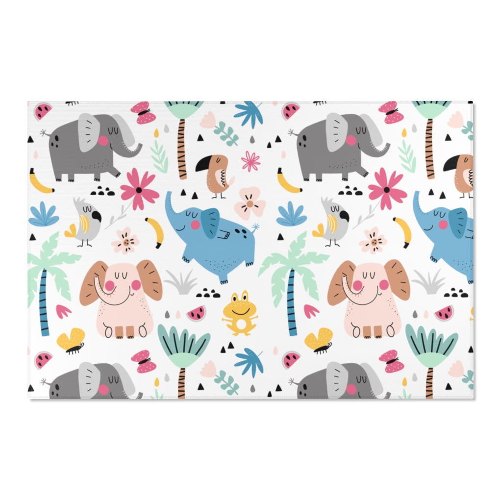 Elephant Area Rugs, Elephant Theme Nursery, Nursery Rug, Baby Decor, Kid's Decor, Kid's Rug, Nursery Decor, Scandinavian Rug, Modern retailer Rug