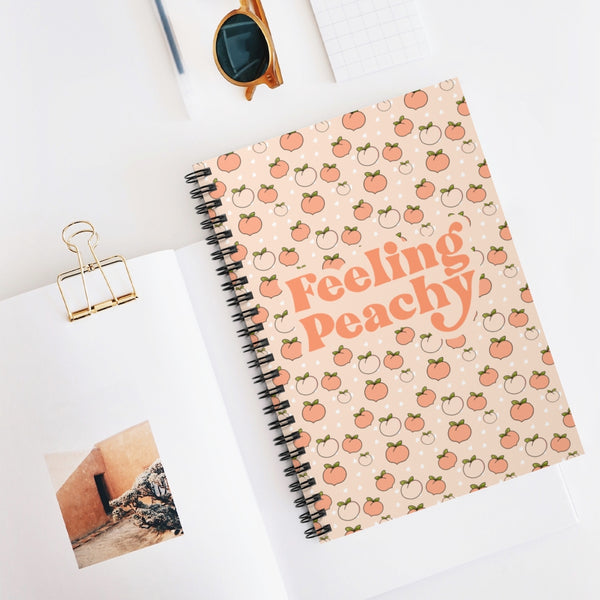 Blank, Blank Notebook, Notebook, Planner Accessories, Desk Accessories, Back To School, Birthday Gift, Blank Notebook, Peach, Peaches, Peachy