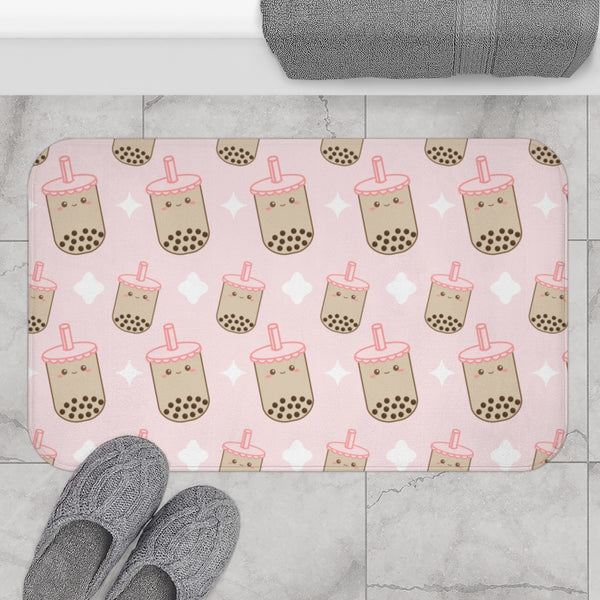 Bath Mat, Bath Decor, Bathroom Decor, Bath Rug, Modern Bath Rug, Scandinavian Bath Rug, Cute Bath Rug, Cute Bath Decor, Scandinavian Bath Decor, Boba Bath Mat, Boba Bath Decor, Bubble Tea Decor, Bubble Tea Bath Decor, Bubble Tea Bathroom Decor, Bubble Tea Bath Mat, Bubble Tea Bath Rug