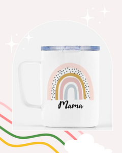 Mama Mug, Travel Mug w/ Lid 10 oz., Mug with Lid, Travel Mug, Mom To-Be Gift, Baby Shower Gift, WFH, Work From Home, Zoom Gift, SAHM Gift
