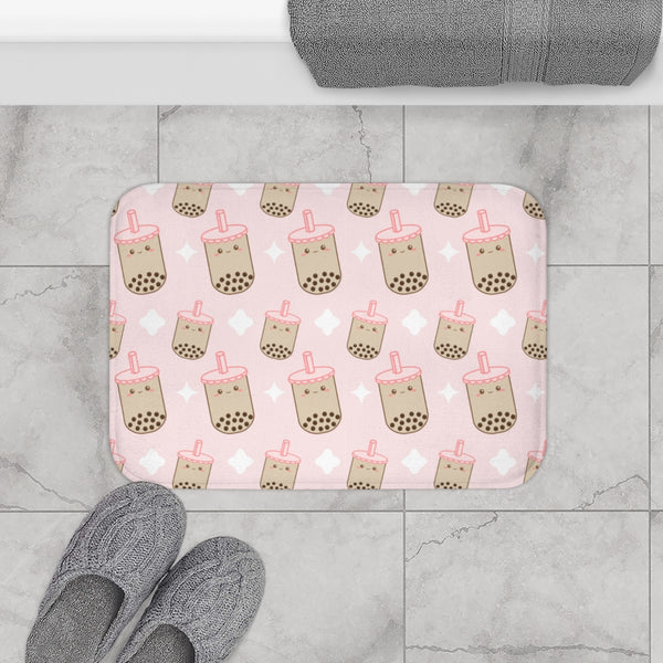 Bath Mat, Bath Decor, Bathroom Decor, Bath Rug, Modern Bath Rug, Scandinavian Bath Rug, Cute Bath Rug, Cute Bath Decor, Scandinavian Bath Decor, Boba Bath Mat, Boba Bath Decor, Bubble Tea Decor, Bubble Tea Bath Decor, Bubble Tea Bathroom Decor, Bubble Tea Bath Mat, Bubble Tea Bath Rug