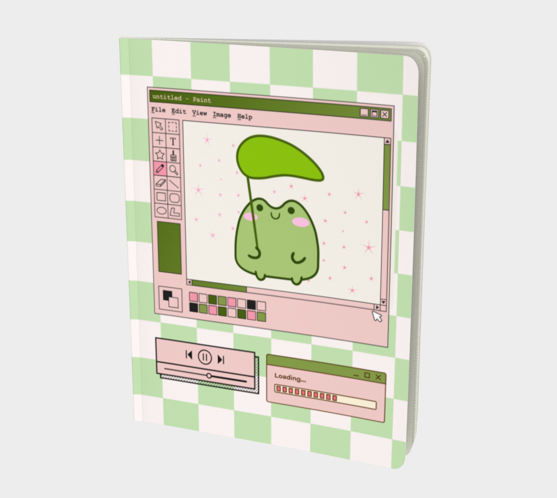 Froggy Umbrella Leaf Notebook