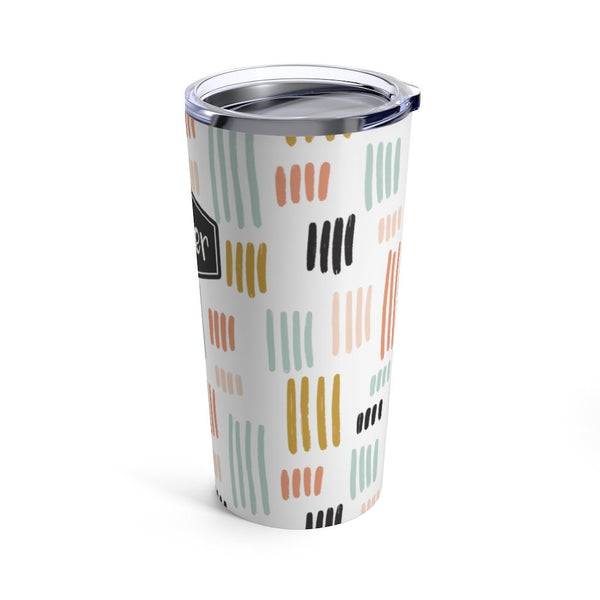 Stainless Steel, Abstract Print 20 oz. Tumbler, Eco Friendly, Double Walled, Perfect for coffee, tea or soda, Keeps Drink Hot/Cold