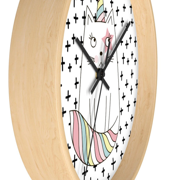 Cat Unicorn Clock, Wall Clock, Nursery Wall Decor, Decorative Clock, Nursery Clocks, Kids Clock, Kids Wall Clock, Nursery Wall Clock