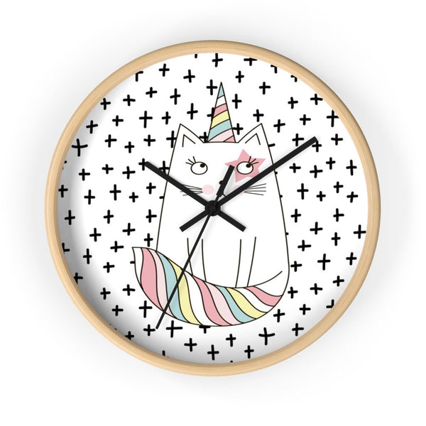 Cat Unicorn Clock, Wall Clock, Nursery Wall Decor, Decorative Clock, Nursery Clocks, Kids Clock, Kids Wall Clock, Nursery Wall Clock