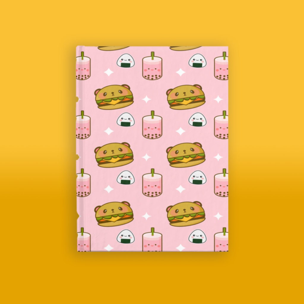 Burger Journal, Blank Journal, Sketch Journal, Blank Notebook, Blank Pages, Kawaii Stationery, Kawaii Gift, Work from Home, Remote Learning
